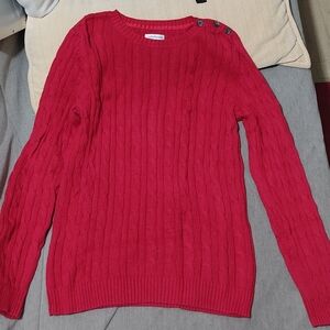 Croft & Barrow Red Sweater (like new) (Measurement photos included)